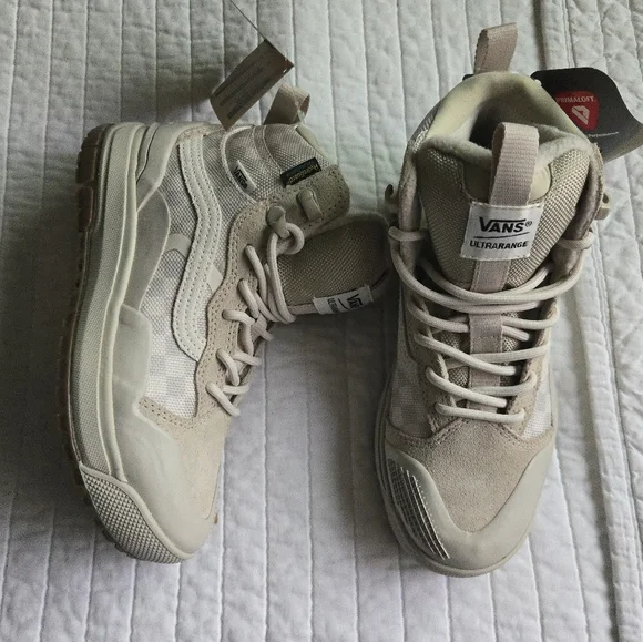Vans Ultrarange Exo Hi Mte 2 Women Size 5 Checkerboard Birch Tan 012026 - Picture 1 of 10